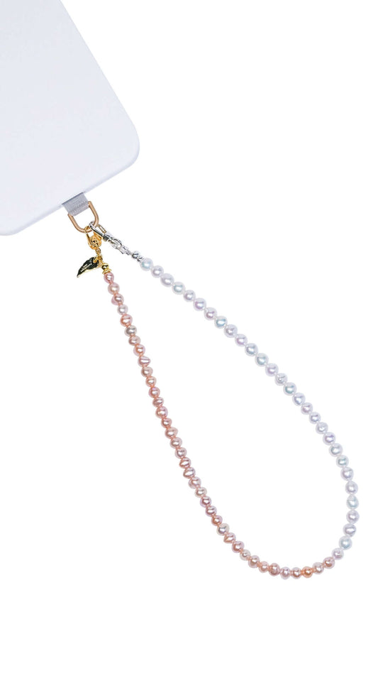 Pearl-Silver Phone Charm/ Bracelet
