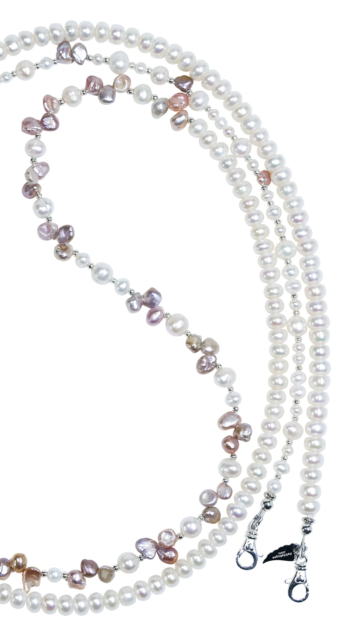 White Pearl-Petal Purple Pearl Phone Strap/Necklace (Limited Edition)