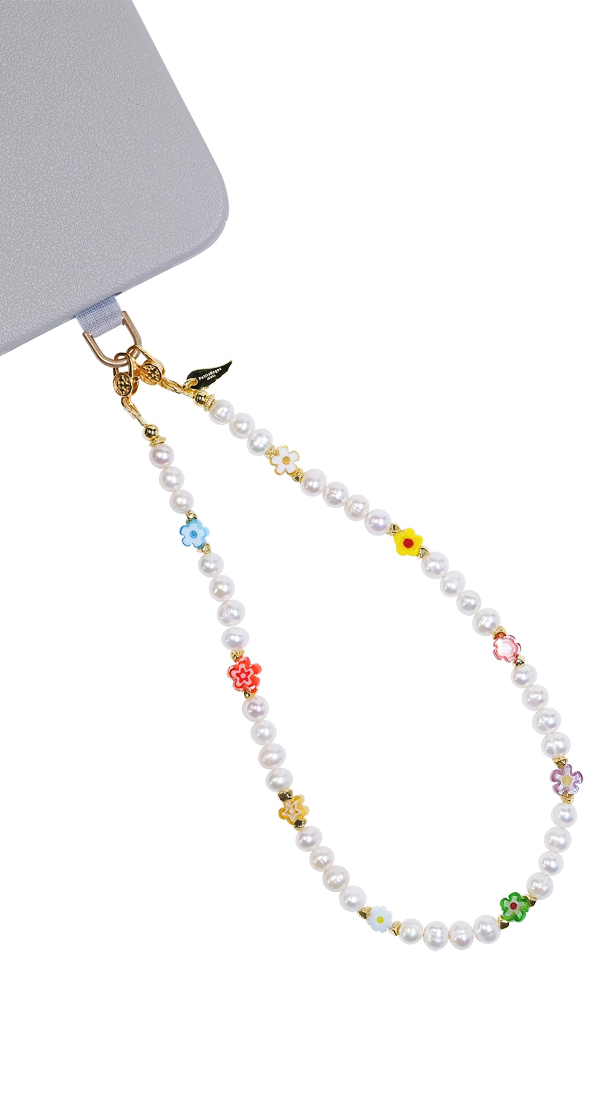 Pearl-Flower Glass Bead Charm/ Bracelet